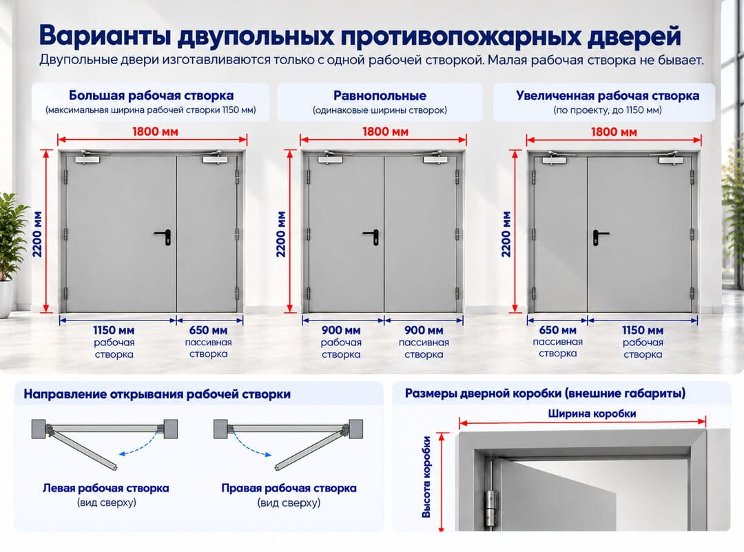 Противопожарная дверь нестандартного размера