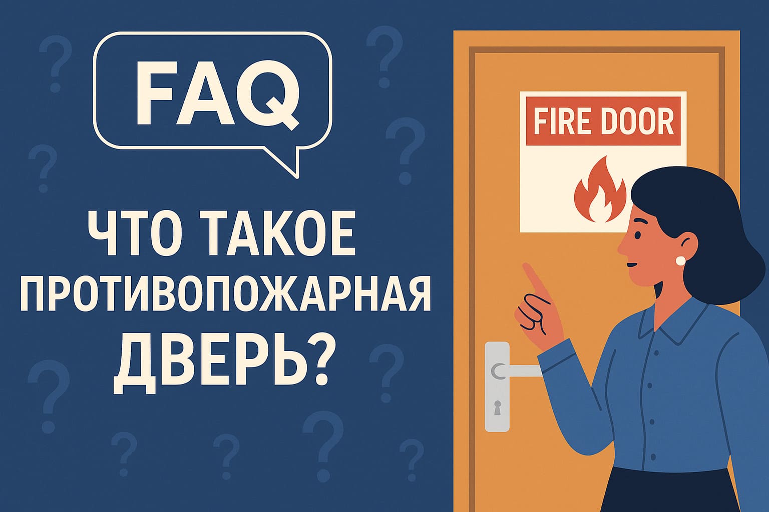 Противопожарная дверь на объекте
