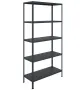 Стеллаж MS STANDART 2000x1000x300 (5 полок) Black