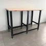 Верстак Standart с деревянной столешницей и траверсами для хранения колёс