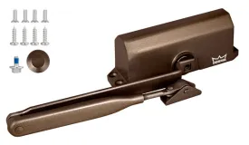 Доводчик дверной TS 77 EN3, с рычажной тягой, коричневый