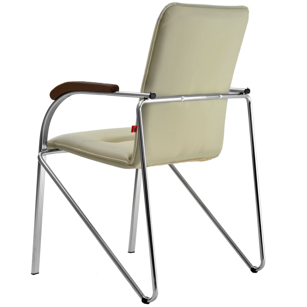 Самба BOX4 стул (Кожа иск., DO, №122 (кремовый), Орех (1031), CH) Самба BOX4 стул (Кожа иск., DO, №122 (кремовый), Орех (1031), CH)