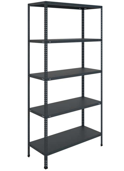 Стеллаж MS STANDART 2000x1000x400 (5 полок) Black