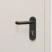 Дверь противопожарная 2080*780 мм (Левая, Серый (RAL 7035), с наличником, с порогом)