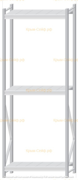 Стеллаж MS Pro Z 2500x900x400 (3 яруса)