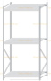 Стеллаж MS Pro Z 2500x1200x800 (3 яруса)