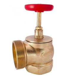 Клапан пожарный КПЛМ 65-1 ДУ-65 Ру-16 угловой 90° муфта-цапка латунь