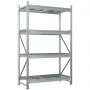 Стеллаж MS Pro Z 2500x1200x600 (4 яруса с секционным сетчатым настилом)