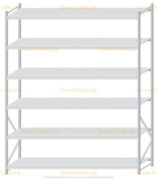 Стеллаж MS Pro Z 3000x2400x800 (6 ярусов)