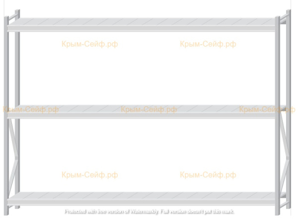 Стеллаж MS Pro Z 2000x2700x400 (3 яруса)