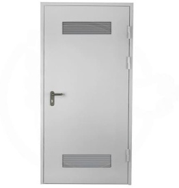 Дверь техническая металл с вентиляционной решеткой