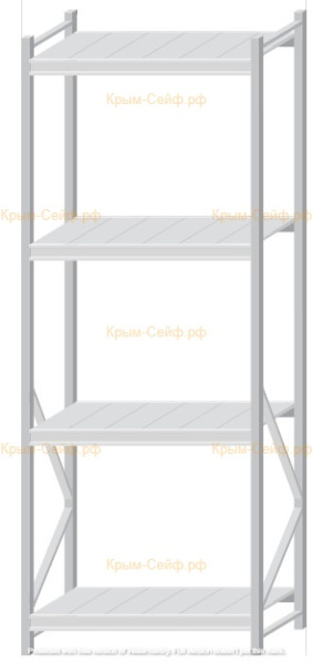 Стеллаж MS Pro Z 2500x900x600 (4 яруса)