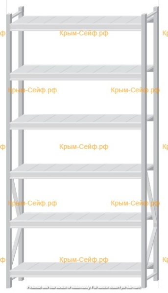 Стеллаж MS Pro Z 2500x1200x400 (6 ярусов)