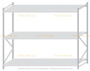 Стеллаж MS Pro Z 2000x2400x1000 (3 яруса)