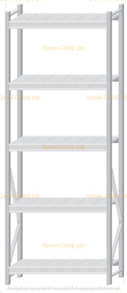 Стеллаж MS Pro Z 2500x900x400 (5 ярусов)