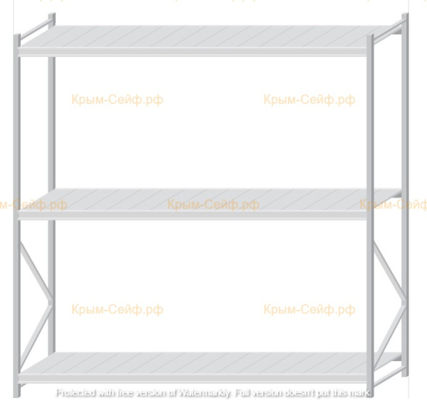 Стеллаж MS Pro Z 2500x2400x800 (3 яруса)
