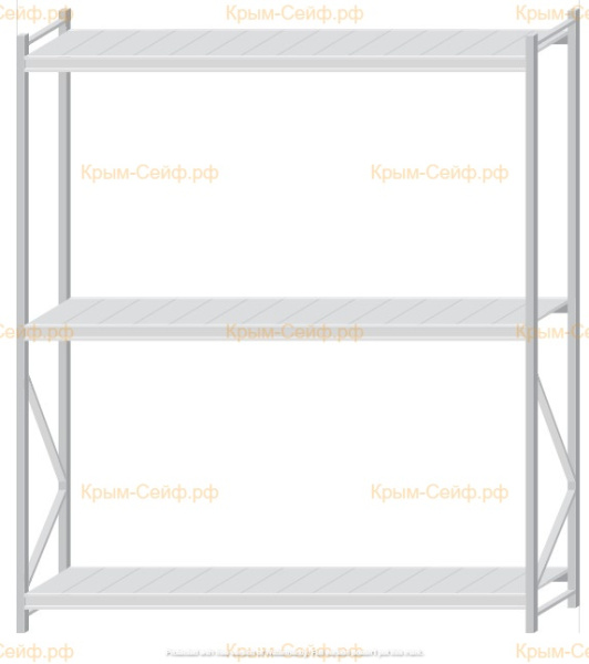Стеллаж MS Pro Z 2500x2100x600 (3 яруса)