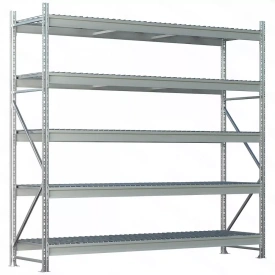 Стеллаж MS Pro Z 2500x2100x1000 (5 ярусов с секционным сетчатым настилом)