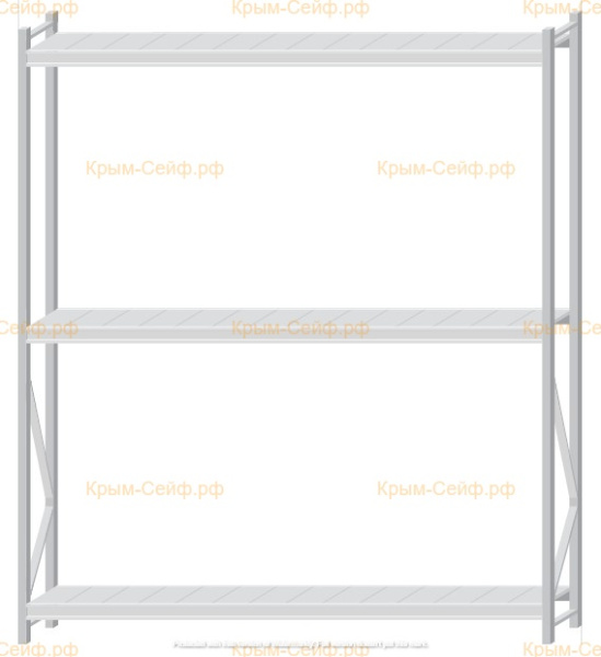 Стеллаж MS Pro Z 2500x2100x400 (3 яруса)