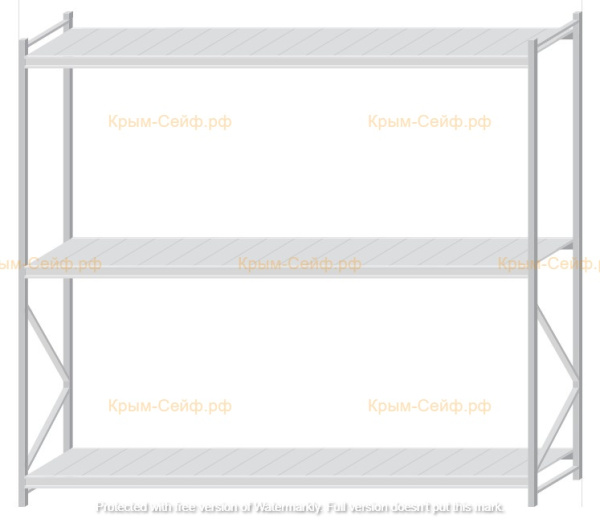 Стеллаж MS Pro Z 2500x2700x800 (3 яруса)
