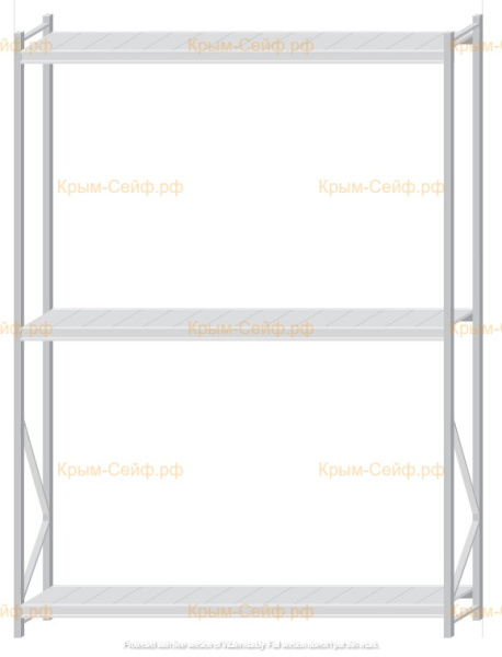 Стеллаж MS Pro Z 3000x2100x500 (3 яруса)