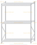 Стеллаж MS Pro Z 2500x1800x800 (3 яруса)