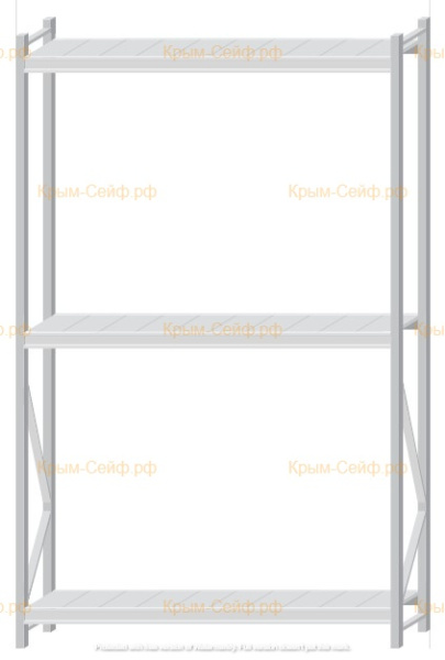 Стеллаж MS Pro Z 2500x1500x400 (3 яруса)