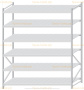 Стеллаж MS Pro Z 2500x2100x1000 (6 ярусов)