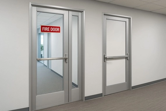 Что такое алюминиевые противопожарные двери