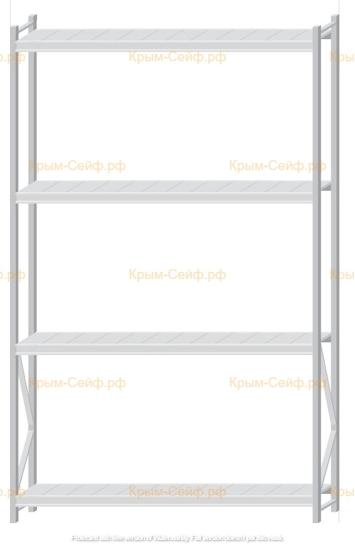 Стеллаж MS Pro Z 3000x1800x400 (4 яруса)