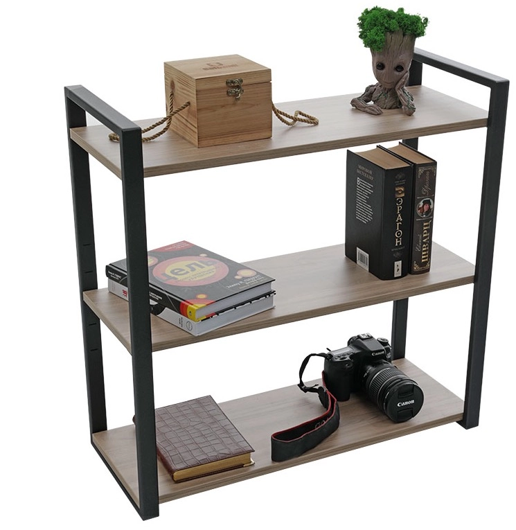 Полка Home-3 вяз натуральный/чёрный