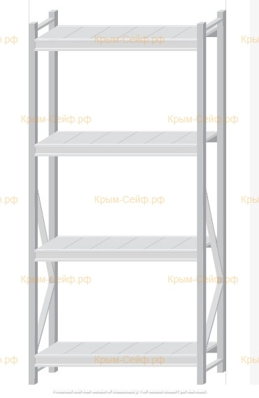 Стеллаж MS Pro Z 2000x900x400 (4 яруса)
