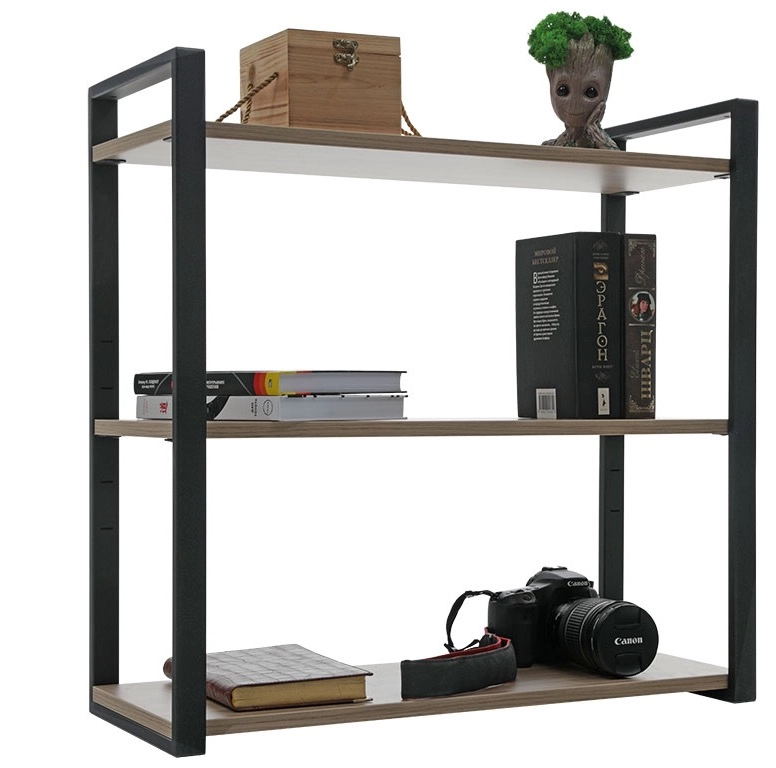 Полка Home-3 вяз натуральный/чёрный