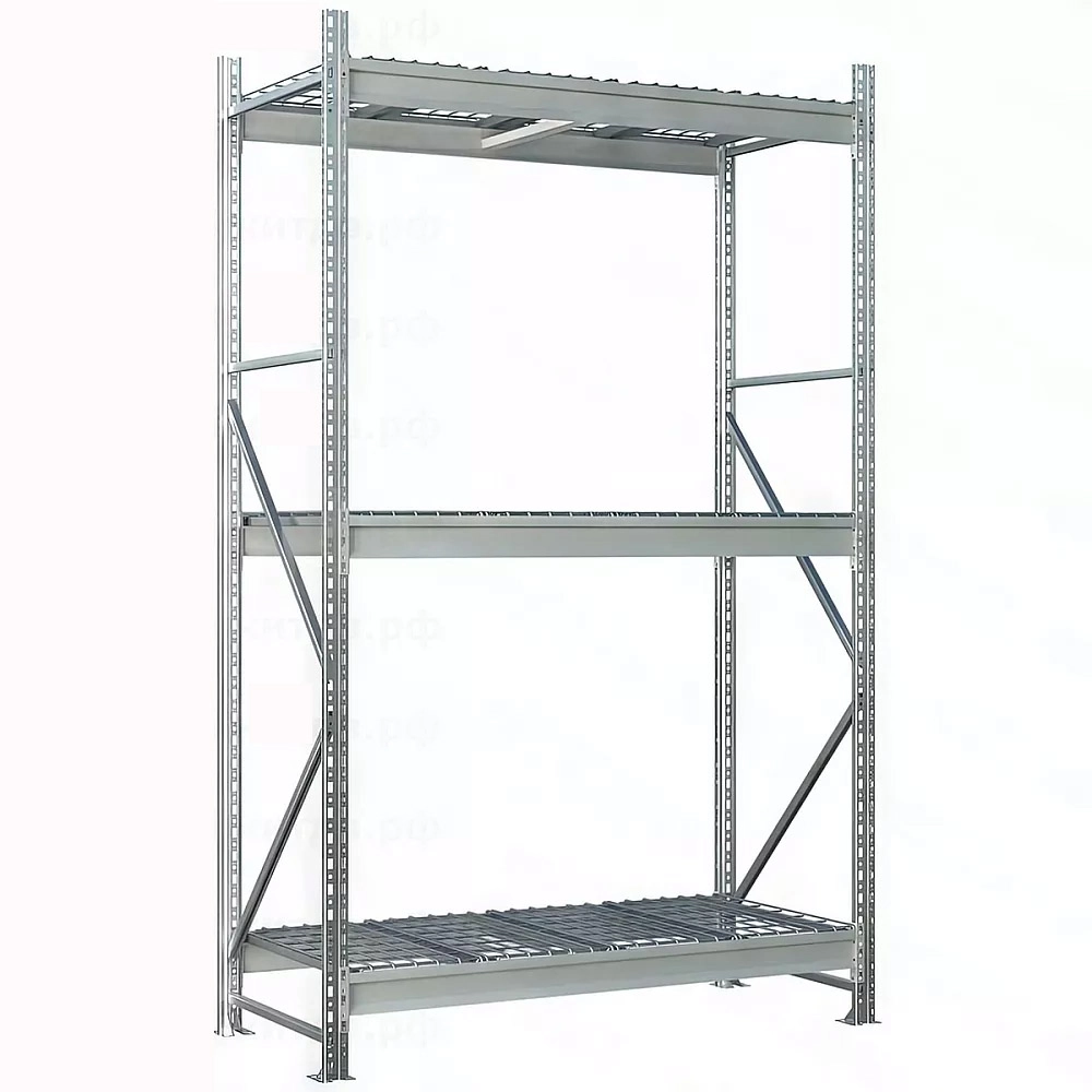 Стеллаж MS Pro Z 2000x1200x1000 (3 яруса с секционным сетчатым настилом)