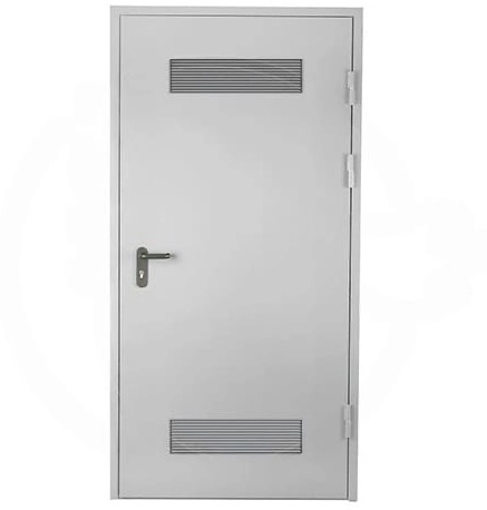 Дверь техническая металл с вентиляционной решеткой