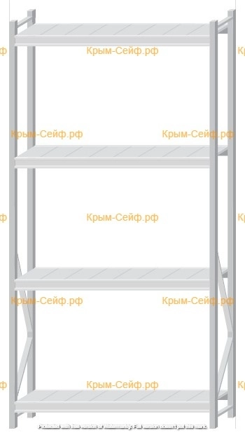 Стеллаж MS Pro Z 2500x1200x400 (4 яруса)