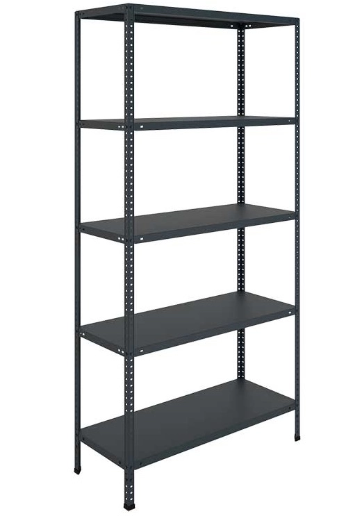 Стеллаж MS STANDART 2000x1000x500 (5 полок) Black