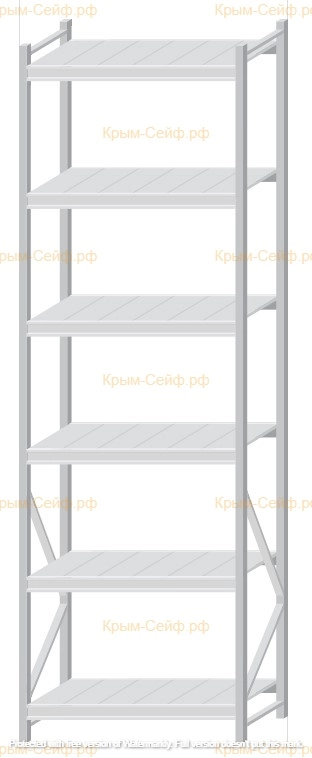 Стеллаж MS Pro Z 3000x900x600 (6 ярусов)