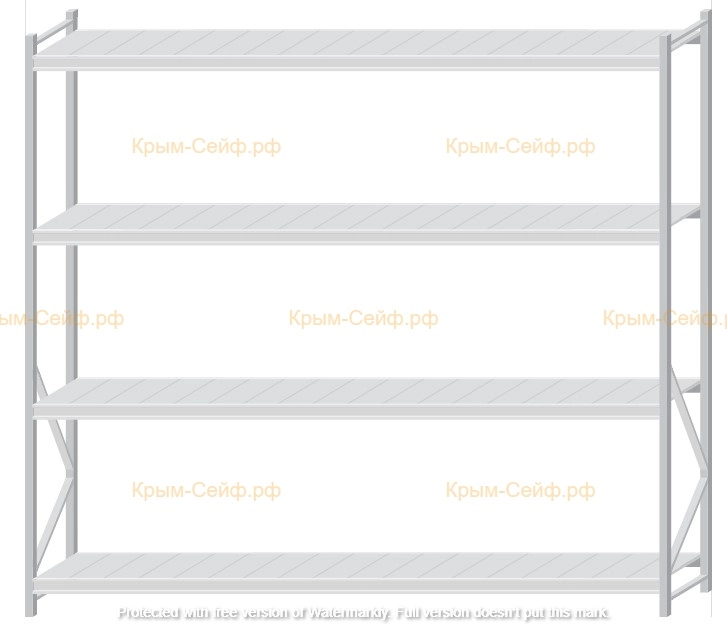 Стеллаж MS Pro Z 2500x2700x600 (4 яруса)