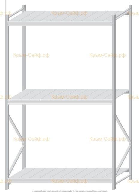 Стеллаж MS Pro Z 2500x1500x800 (3 яруса)