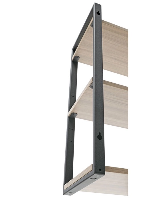 Полка Home-3 вяз натуральный/чёрный