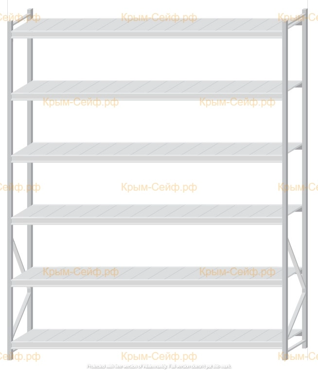 Стеллаж MS Pro Z 3000x2400x600 (6 ярусов)
