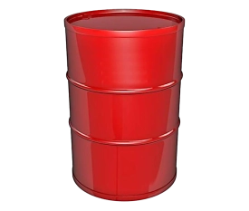 Бочка металлическая для воды 200л красная