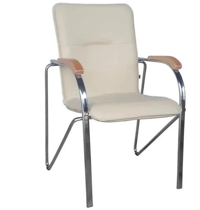 Самба BOX4 стул (Кожа иск., DO, №122 (кремовый), Бук (1007), CH)